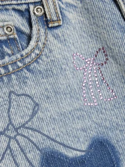 River Island Jean Jambe large en patchwork avec nœud