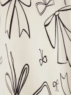 River Island Pyjama à manches longues monochrome avec nœud