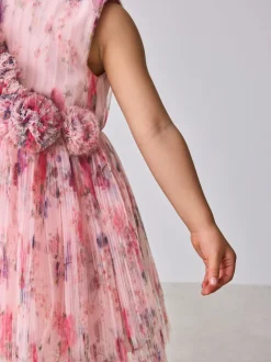 Robe Baker by Ted Baker à effet froissé en maille 3D et à épaules volantées
