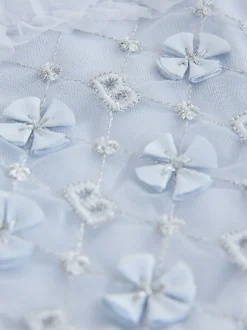 Robe Baker by Ted Baker bleue en maille brodée