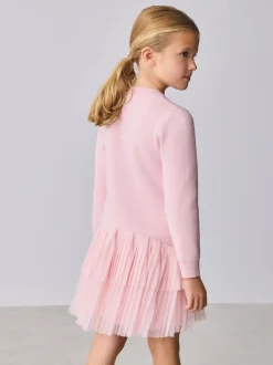 Robe Baker by Ted Baker rose en maille à ourlet en tulle