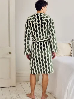 Robe de chambre Chelsea Peers en polaires à rayure ondulée à capuche