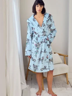 Robe de chambre Chelsea Peers en polaire à imprimé chiens dalmatien