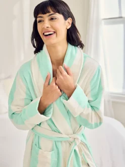 Robe de chambre Chelsea Peers rayée en coton éponge