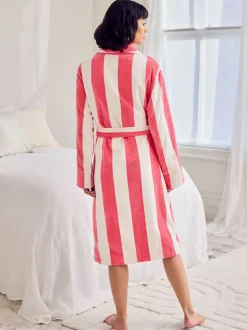 Robe de chambre Chelsea Peers rayée en coton éponge