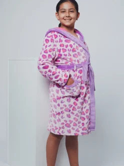 Robe de chambre Harry Bear imprimé léopard ROSE LÉOPARD AOP