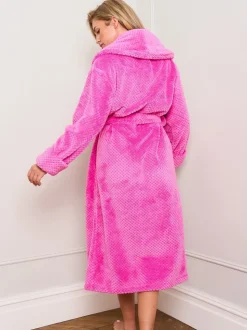 Robe de chambre Jim Jam the Label rose en nid d’abeille