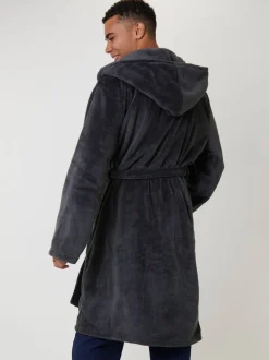 Robe de chambre Loungeable texturée à capuche pour homme