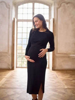 Robe de grossesse Seraphine en maille à Col rond