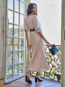 Robe de grossesse Seraphine avec bordure en dentelle