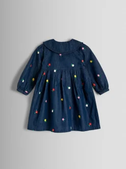 Robe JoJo Maman Bébé en chambray brodé cœur