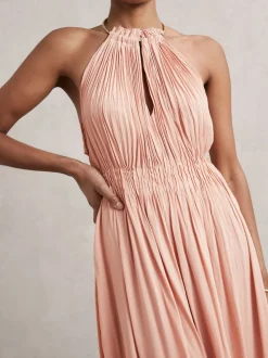 Robe longue à dos nu Reiss Vinnie avec anneau