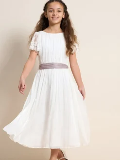 Robe longue Aria à manches en dentelle Angel & Rocket