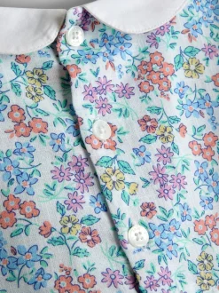 Robe smockée JoJo Maman Bébé à col Ditsy Fleuri