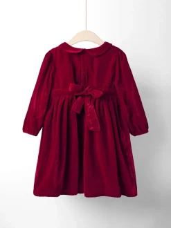 Robes de fête JoJo Maman Bébé en velours à taille smockée