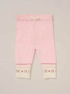 Rock a bye baby boutique Ensemble Cardigans et Pantalons Rose à Motif Fair Isle