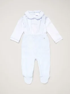 Rock-A-Bye Baby Boutique Ensemble Salopettes et Chemises en velours bleu Bébé