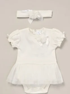 Rock-A-Bye Baby Boutique Ensemble body et bandeau rose avec ruban