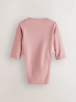 Rose - 3 Lot de bodys à manches longues pour bébé avec dysplasie de la hip