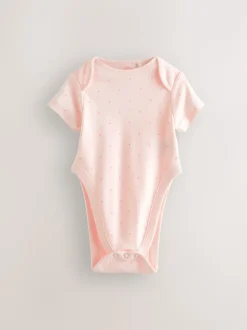 Rose - 3 Lot de bodys bébé à manches courtes pour dysplasie de la hanche