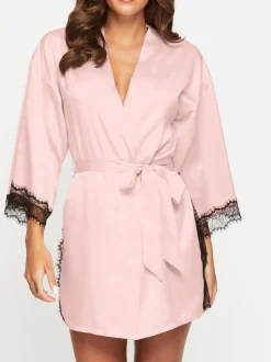 Rose - Ann Summers Satin Robe de chambre Cherryann Peignoirs