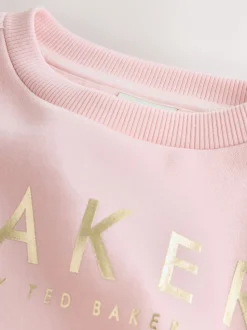 Rose - Baker by Ted Baker ensemble sweat et Joggings bleu 2 Pieces avec nœud sur le côté