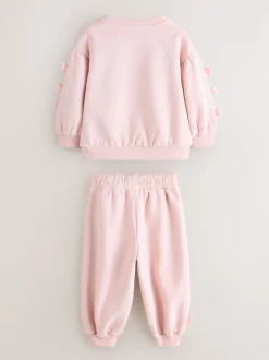 Rose - Baker by Ted Baker ensemble sweat et Joggings bleu 2 Pieces avec nœud sur le côté