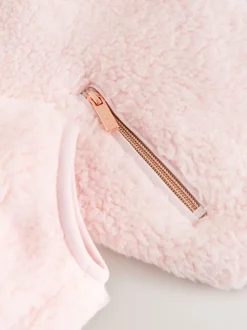 Rose - Baker by Ted Baker veste zippée en polaire en peau de mouton à capuche