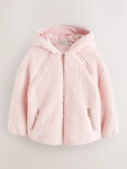 Rose - Baker by Ted Baker veste zippée en polaire en peau de mouton à capuche