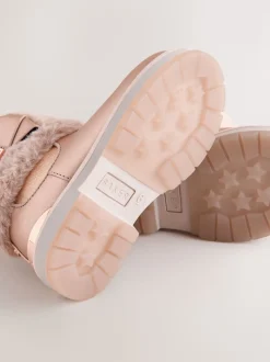 Rose - Baker by Ted Baker Bottes poignets en fausse fourrure avec nœud pour fille