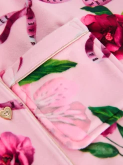 Rose - Baker by Ted Baker Ensemble Pyjamas Polaires Fleuris 2 Pièces