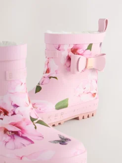 Rose - Baker by Ted Baker Bottes de bien-être doublées en fausse fourrure avec nœud pour fille