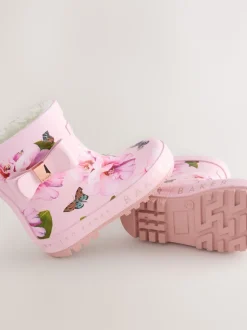 Rose - Baker by Ted Baker Bottes de bien-être doublées en fausse fourrure avec nœud pour fille
