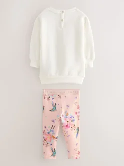 Rose - Baker by Ted Baker ensemble 2 pièces sweat à nœud long et leggings fleuris