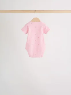 Rose - Bodys pour bébés Manches courtes 5 Pack