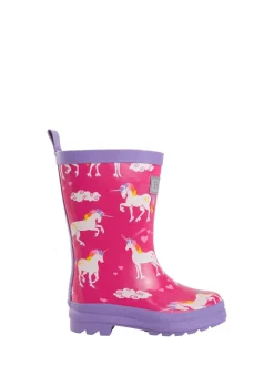 Rose - Bottes de pluie Hatley Shark Frenzy roses