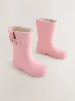 Rose - Bottes en caoutchouc avec doublure chaude