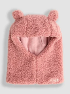 Rose - Cagoule JoJo Maman Bébé Bear en peau de mouton