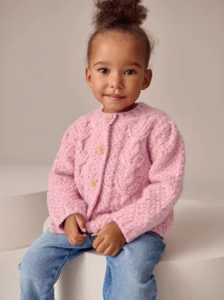 Rose - Cardigan en maille épaisse Bobble (3mths-10yrs)