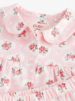 Rose - Cath Kidston pyjama tissé à boutons et fleurs