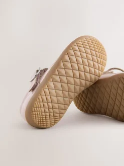 Rose - Chaussures premiers pas avec barre en T à fermeture par contact