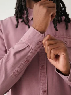 Rose - Chemise Oxford teintée en pièce à manches longues