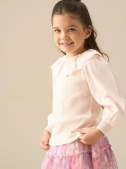 Rose - Chemisier Angel & Rocket Elise à manches longues avec col à nœud