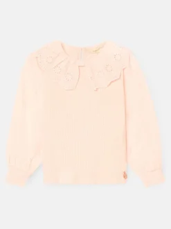 Rose - Chemisier Angel & Rocket Elise à manches longues avec col à nœud