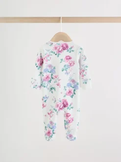 Rose - Combinaison de nuit zippée pour bébé 3 Pack (0-2ans)