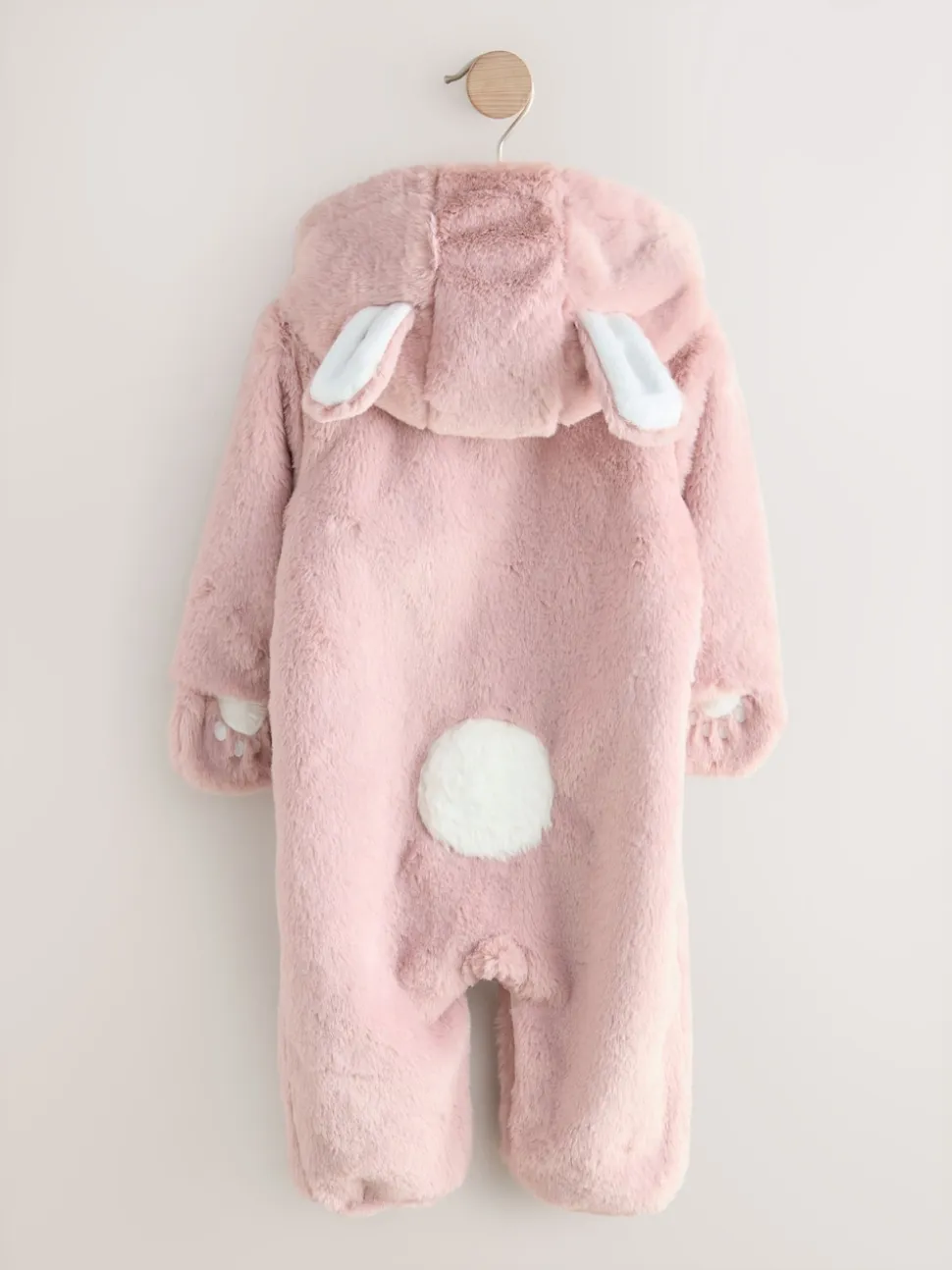 Rose - Combinaison lapin bébé en fausse fourrure (0mois-2ans)