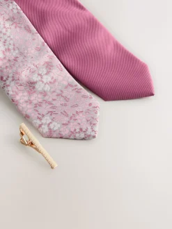 Rose - Cravates 2 Lot