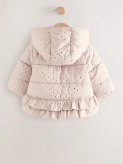 Rose - Doudoune Résistant à la douche avec ourlet à volants (3mois-7ans)