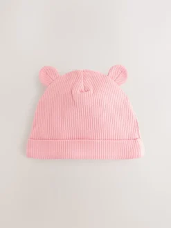 Rose - Ensemble 4 pièces bonnets et bavoirs bébé (0-18mois)