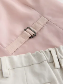 Rose - Ensemble gilet, chemise, short et cravate (3mois9ans)